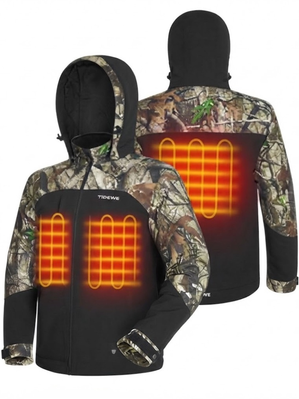 Tidewe Men's Heated Work Jacket Large 180G Insulation Waterproof + Battery